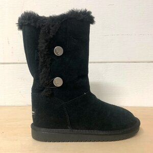 Black UGG Fur Lined Suede Boots